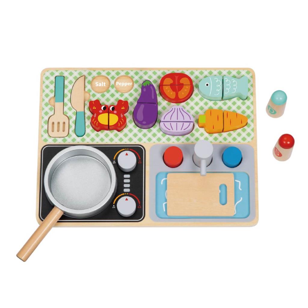 Wooden Cooking Play Set with Stove & Sink